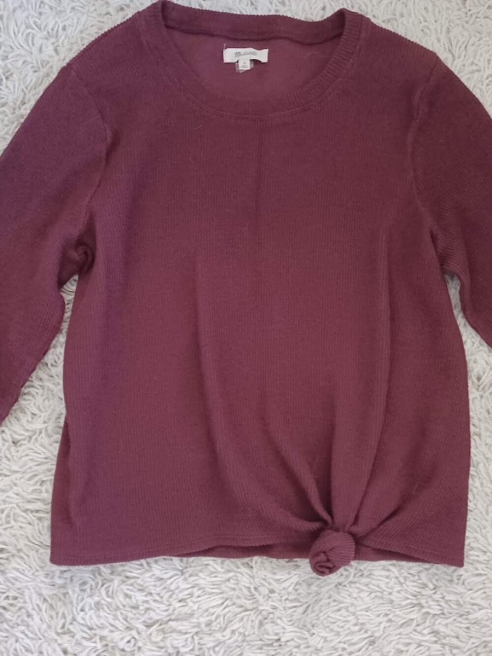 Madewell Elwood Knot Front Top – Women’s Size Large
